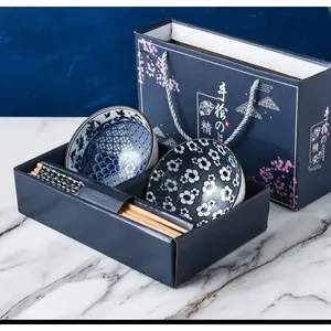 Nexxio (GARANSI PECAH) Mangkok Set Peralatan Makan Souvenir Keramik Japanese Wedding Gift Box Hampers Mangkuk Hampers Hadiah Kado Parcel Kitchenware