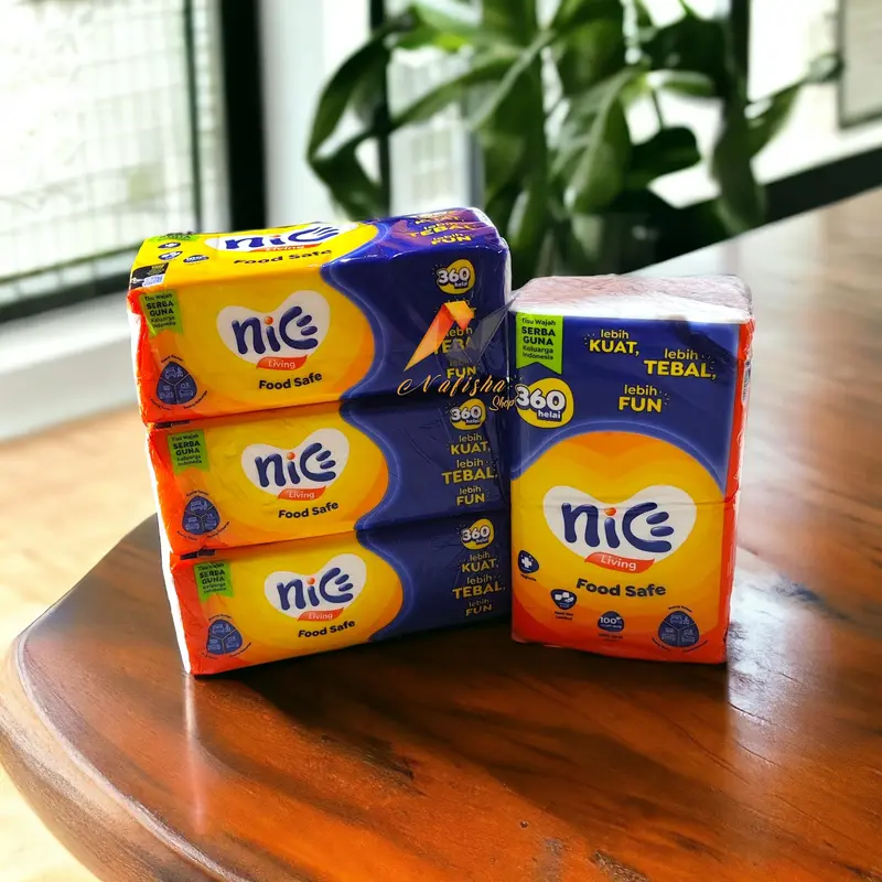 (Paket 8 /10 pcs) New Nice Living Facial Tissue 2ply 360 Helai Tisu Wajah Tisu Kering 4