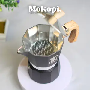 [Premium] Moka pot modifikasi from Mokopi upgrade basket 51mm 2 cup ala 9Barista