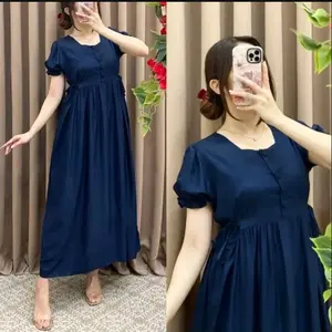 (PROMO) NEW ARRIVAL DRESS SORA TRENDS MASA KINI DASTER BUSUI IBU HAMIL DRESS CHIBI POLOS TALI SAMPING KANAN KIRI
