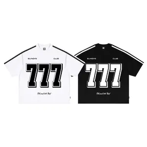 Elevendays Boxy fit 777 Kaos Oversized Tshirt Jersey Pria dan Wanita Cotton20S