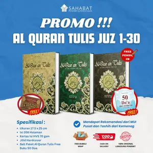 Alquran Tulis Metode Follow The Line Juz 1-30 FREE Pensil - Dzikir - Dan 50 Doa Pilihan
