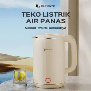 [COD] HAN RIVER Teko Listrik 2L Kapasitas Besar Ketel Pemanas Air Listrik dengan Desain Praktis dan Efisien
