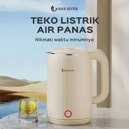 [COD] HAN RIVER Teko Listrik 2L Kapasitas Besar Ketel Pemanas Air Listrik Desain Praktis dan Efisien