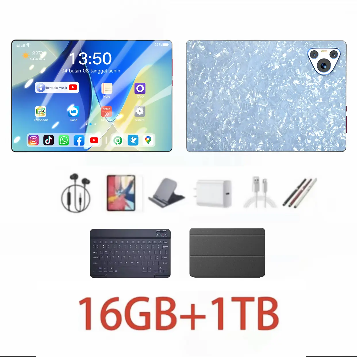 Biru + Keyboard Cover