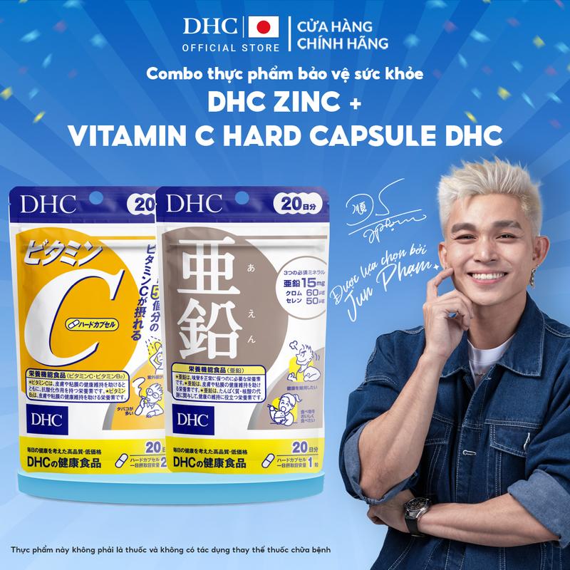 Combo Viên uống DHC Kẽm + Vitamin C hỗ trợ duy trì sức khỏe, hỗ trợ giảm thâm da, giúp da sáng mịn (Combo 20 Ngày & Combo 60 Ngày) - TPBVSK DHC ZinC + Vitamin C
