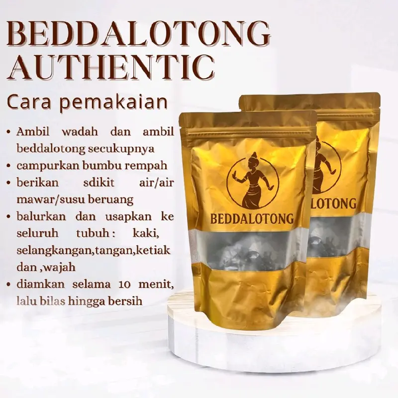 BEDDA LOTONG KHAS BUGIS MAKASSAR 500 GR & 1 KG-BEDDA LOTONG Scrub Ketiak Tubuh Lulur Mawar Kering 3