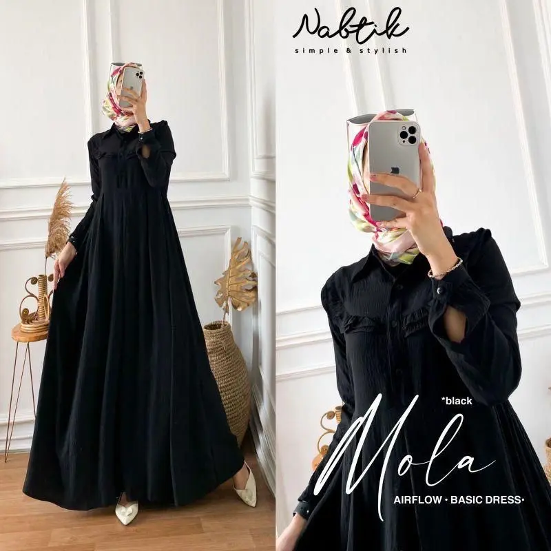 Gamis Crinkle Airflow Premium Model Terbaru Gamis Lebaran Milea
