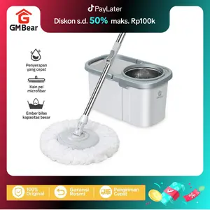 GM Bear Alat Pel Lantai Praktis 1966 - Ultra Mop Aclima Spin Mop Gagang Kain