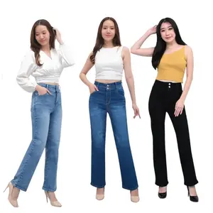 NANOSTAR JEANS MAYA - Celana Kulot Model Ban Double - SIZE 27-34 - BLACK / LIGHT BLUE / GREY / SNOW / DARK BLUE - CELANA JEANS WANITA MODEL KULOT
