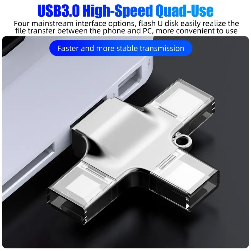 Bộ chuyển đổi OTG 4 trong 1 CCLCC cho Lightning / USB / Micro USB / Type C,Micro SD , SDHC, TF, đầu đọc thẻ nhớ cho iPhone 15/14/13 Pro max 12 11 8 7plus, HUAWEI XIAOMI /iPad/ điện thoại thông minh / máy tính bảng / PC, máy tính xách tay 4
