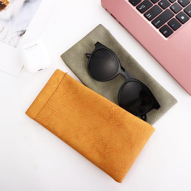 Eyewear Storage Bag Simple Automatic Closed Glasses Protective Cove Male Female Sunglasses Pouch Eyewear Protector Case Eye Glasses Holder Leather Glasses Case 1