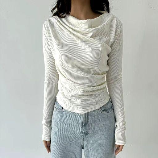 APRIL TOP | Atasan Knit Rib Wanita Korean Top Baju Knit Wanita Lengan Panjang Basic Long Sleeve
