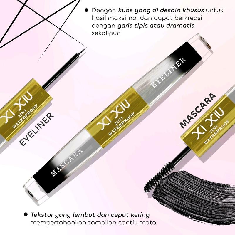 Maskara dan Eyeliner XI XIU Divine 2in1 - Waterproof 1