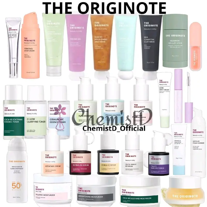 (HABISIN STOCK READY 100%ORI) The Originote BHA Charcoal Clay Mask eye cream toner facial wash free spatula Komedo 0