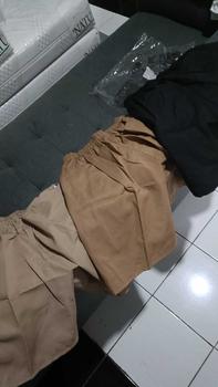 Product Review of PAKET 3 PCS Celana Pendek Pria Distro Boardshort Tali Karet Pinggang Boxer Santai [BSHORT3] Nyaman Katun Abu Navy Panjang Kain Hitam from F**! 0