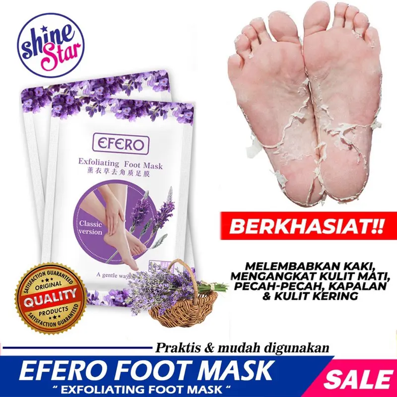 [ COD ] EFERO Mask Foot Masker Kaki / Perawatan Kaki Tumit Kering Pecah2 dan Mengelupas Kulit Mati