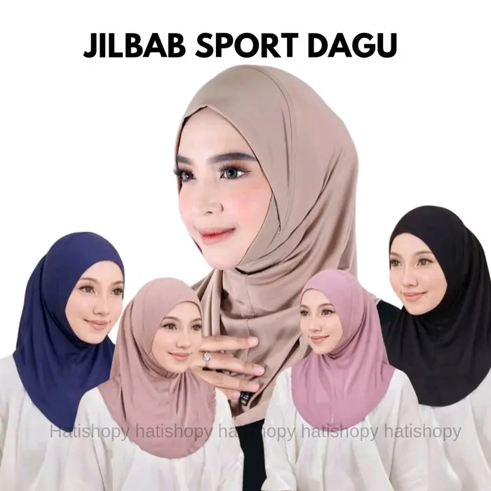 I✓S3 JILBAB SPORT HIJAB OLAHRAGA DAGU MALAYSIA  HIJAB DAGU  BERGO ANTEM A❤2B