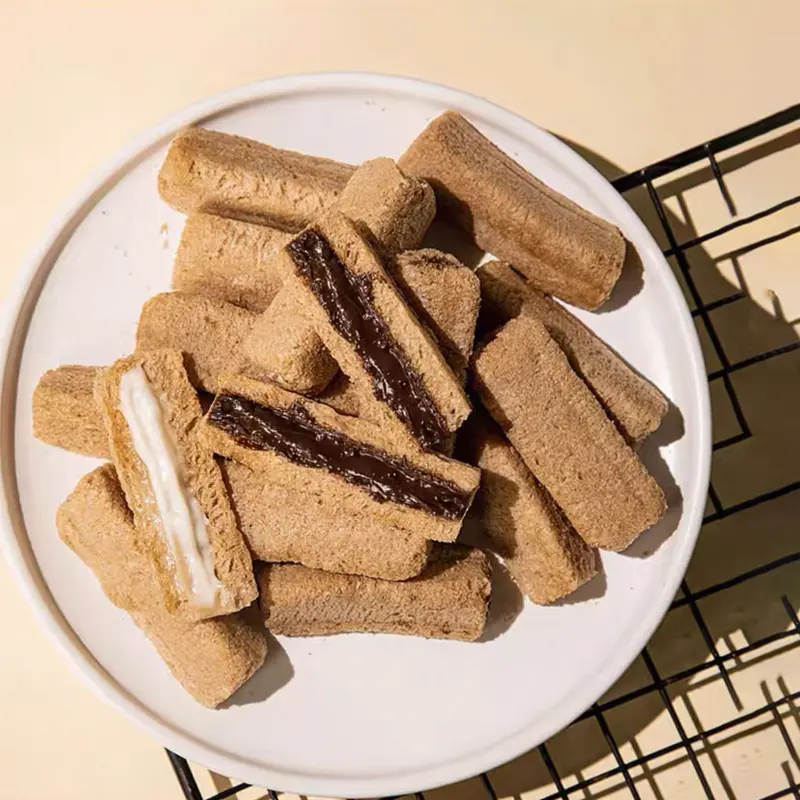 COD/KALIO wafer/Batang cokelat panjang dengan sudut cokelat/berisi isian/kue kering berbentuk segitiga/makanan ringan/lapisan cokelat/cokelat/batang cokelat/makanan ringan untuk bersantai. Chocolate Food delfi  almond coklat 4