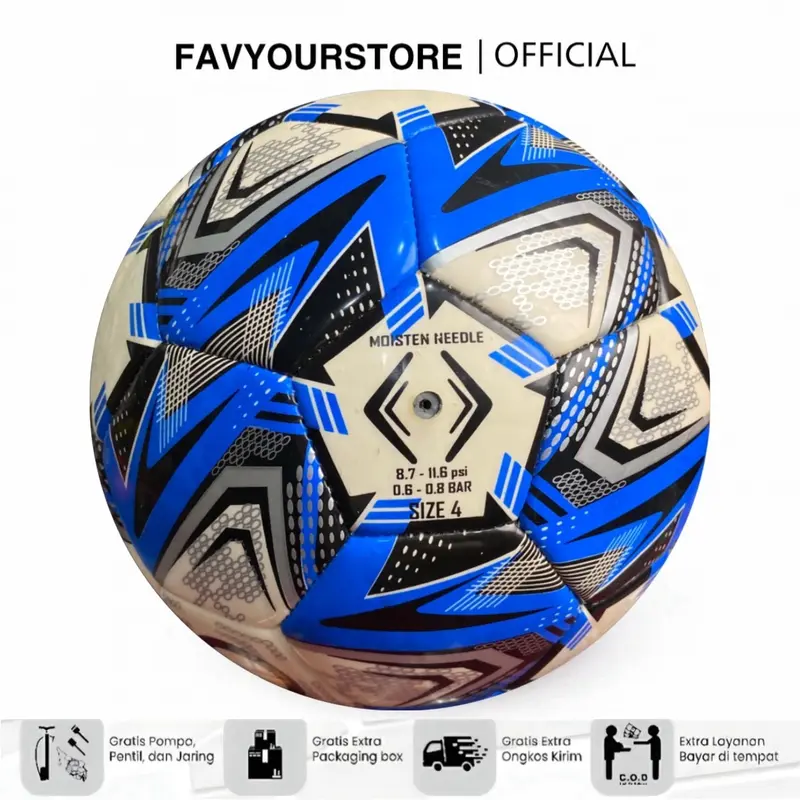 Bola Sepak Ortuseight Size 4 dengan Gratis Pompa Mini Jaring Dop Pentil Ball Outdoor bola mini soccer 6
