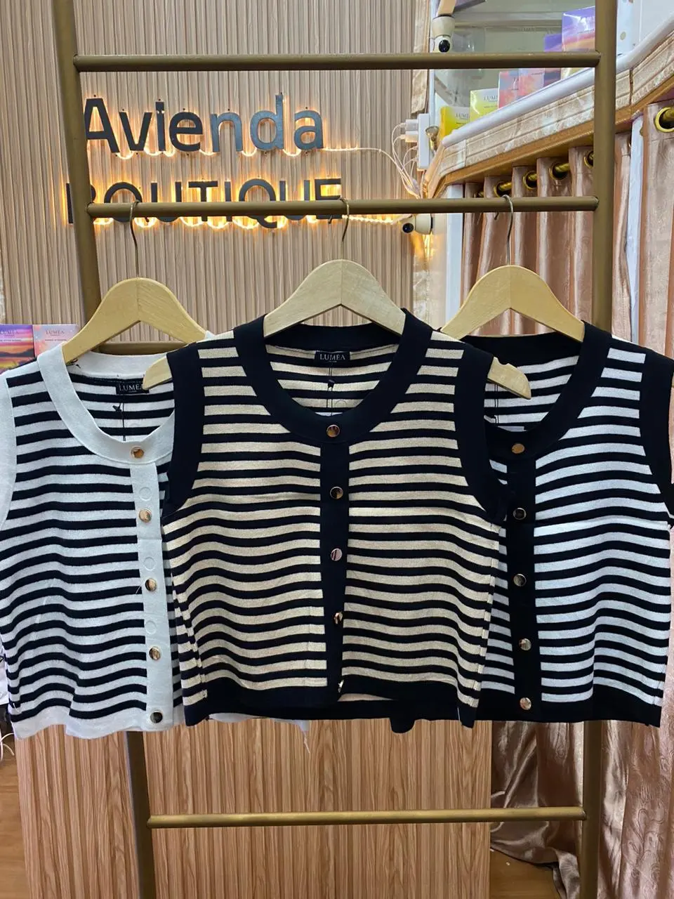 Lumea Fashion Vest Rib Garis Garis