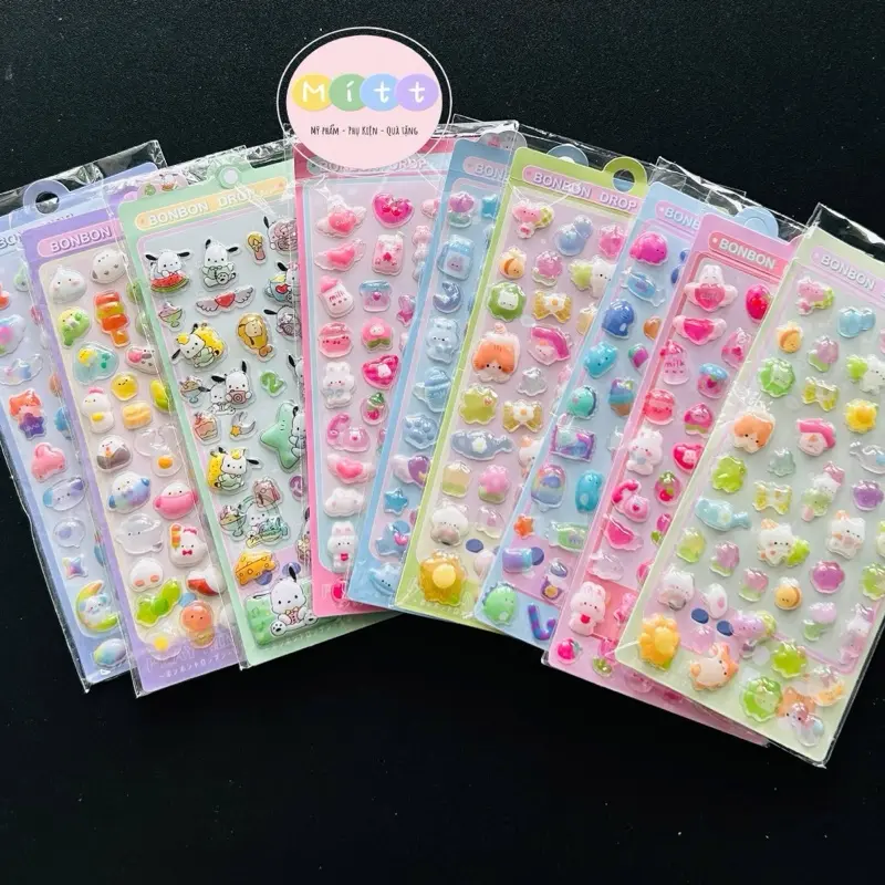 (Mẫu ngẫu nhiên khi mua combo 4) Sticker 3D nổi, dễ thương xinh xắn ...