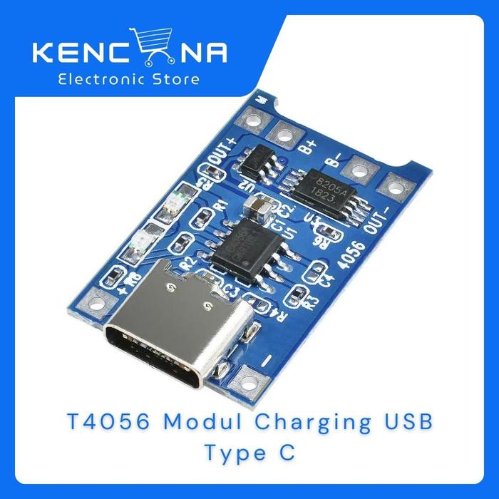T4056 Module Jual T4056 Charger Module USB Type C Full Protection TP4056 Module ...