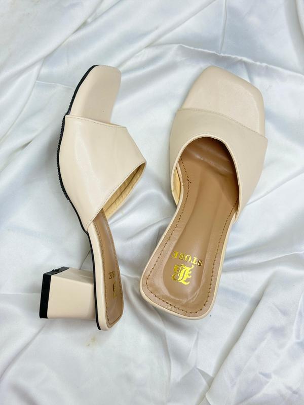 B4-TDR ALMOND Sendal Slop Heels Wanita 5cm 1