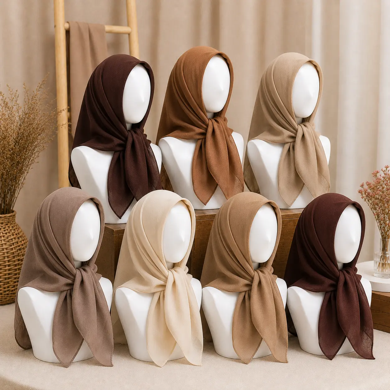 Hijab Bella Square Premium Hijab Segi Empat Polos Kerudung Bella Square Hijab Daily Segi Empat 110x110Cm