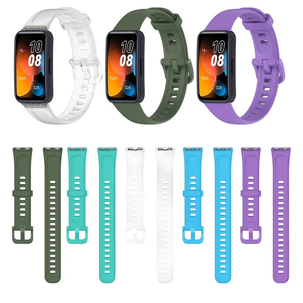 CZB Easy to Use Watch Strap Adjustable Soft Tpu Watch Strap for Huawei Band 8 Durable Waterproof Replacement Bracelet Wristband