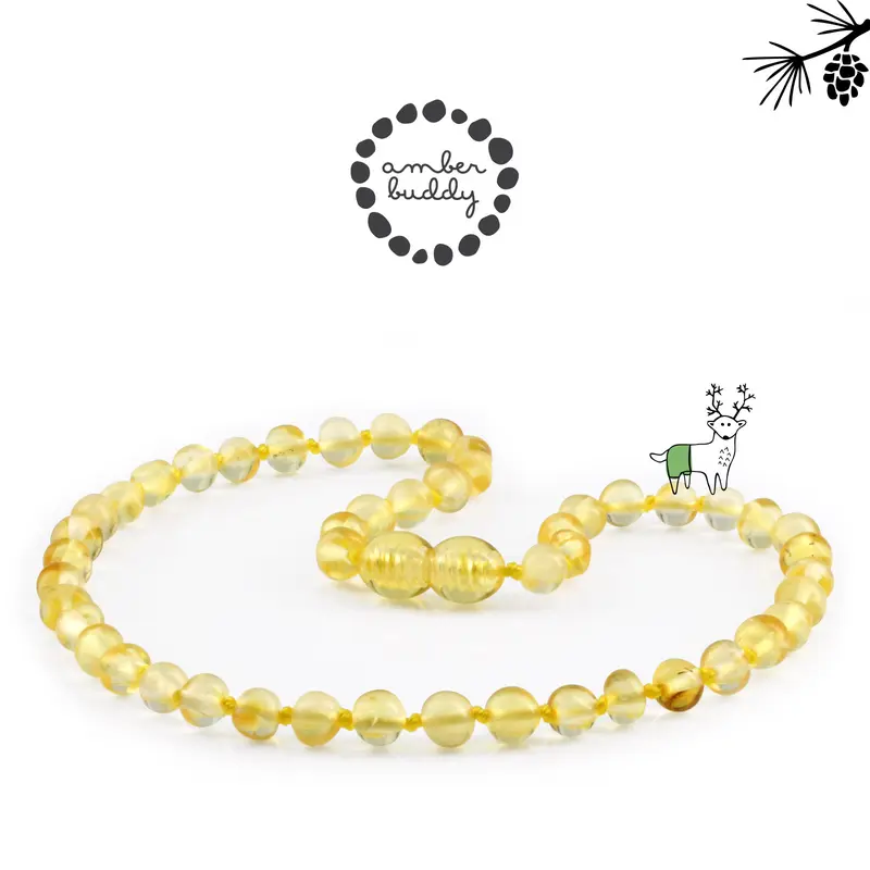 Amber Buddy - XB54Y Kalung dan Gelang Amber bayi 32cm & 14cm. Yellow 1