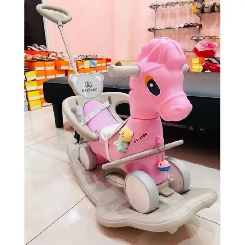 Rocking Horse Exotic ET3114 ET 3114 ET 2108 ET2108 ET2110 3 in 1 Kursi Goyang, Mobil Mainan & Dorongan Anak Musik Lampu LED