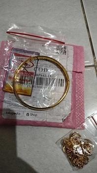 Product Review of gelang tangan keroncong pasir Arab terbuat dari coin asli anti luntur Bracelets from D**a 0