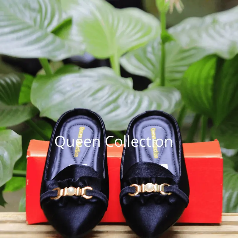 Sepatu Wanita QUEEN Selop Slip-On Variasi Mutiara AD 03 - Shoes, Sendal 3