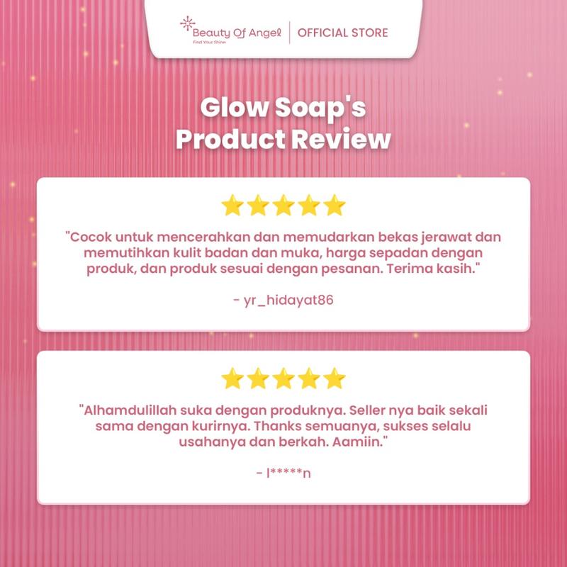 Sabun Glow Soap Beauty of Angel with Retinol & Niacinamide Sabun Mandi Pencerah wajah dan badan Membantu mencerahkan melembabkan dan menutrisi kulit Kotoran Membersihkan 4
