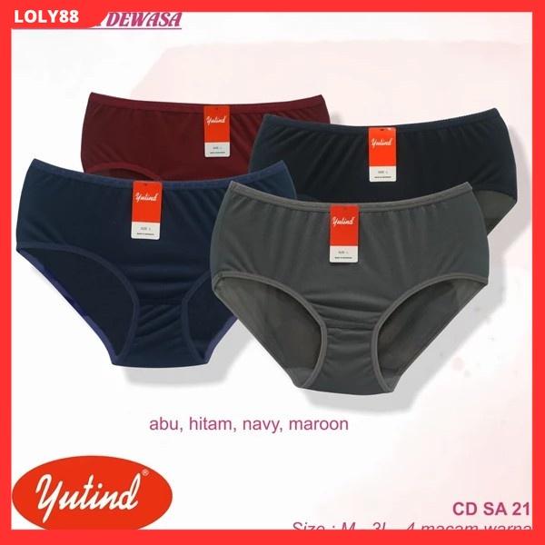 12 LUSIN CD WANITA YUTIND WARNA TUA / GELAP BAHAN HALUS DAN NYAMAN Lembut Katun Cewek 0