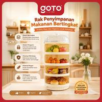 Gambar Goto Living x Ci Suan Goto [COD] Queen Tudung Saji Rantang Rak Makanan Susun Food Organizer Bertingkat Multifungsi 4 SUSUN #CR - 4S WHITE dari Goto Living Kota Tangerang 4 Tokopedia