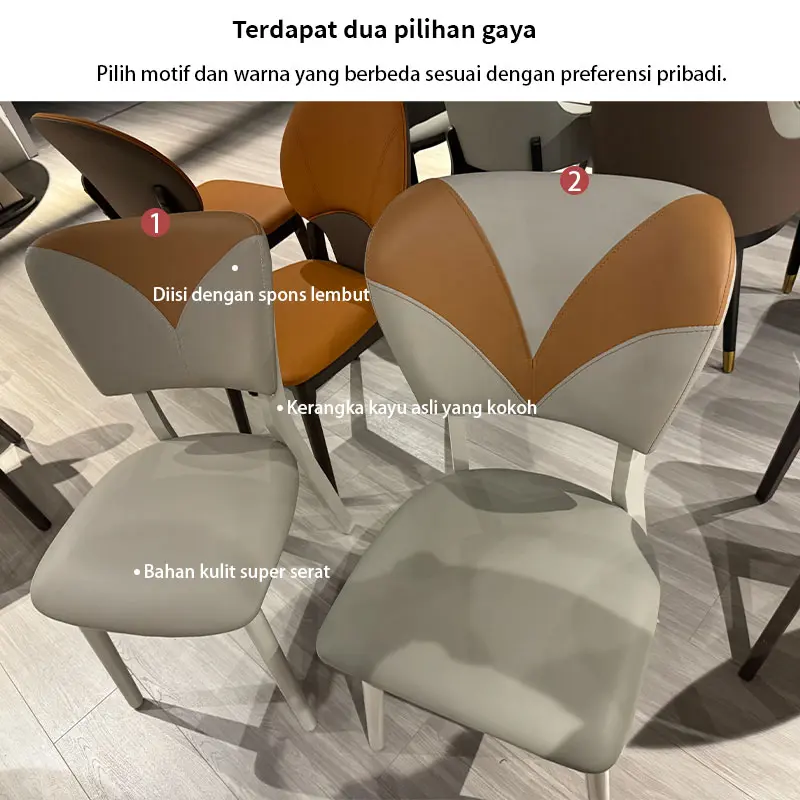 Kursi Makan/Kursi Ruang Tamu/Kursi Kayu/kursi sandaran/Kursi Belajar/Kursi kayu solid/Serbaguna 2