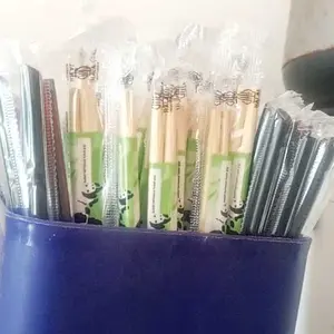 50 Pasang Sumpit Bambu Steril Higienis / Sumpit Mie / Sumpit Bambu Higienis LIBRA