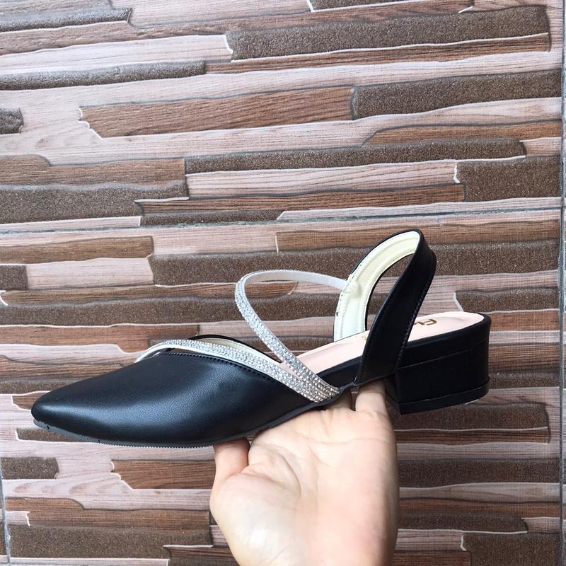 [NAIK SIZE] Sandal Heels Selop Wanita Fladeo 3cm LT Sandal Pesta Tali Mutiara 2