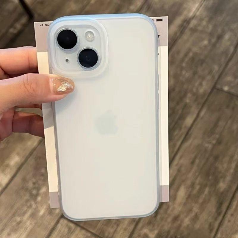 Ốp lưng thạch cao mờ mềm mại cho iPhone 18 17 16 15 14 13 Pro Max Plus 7 8 XS SE, chống sốc toàn thân chống bám vân tay, ốp lưng jelly matte trong suốt xinh xắn, giao hàng nội địa Việt Nam