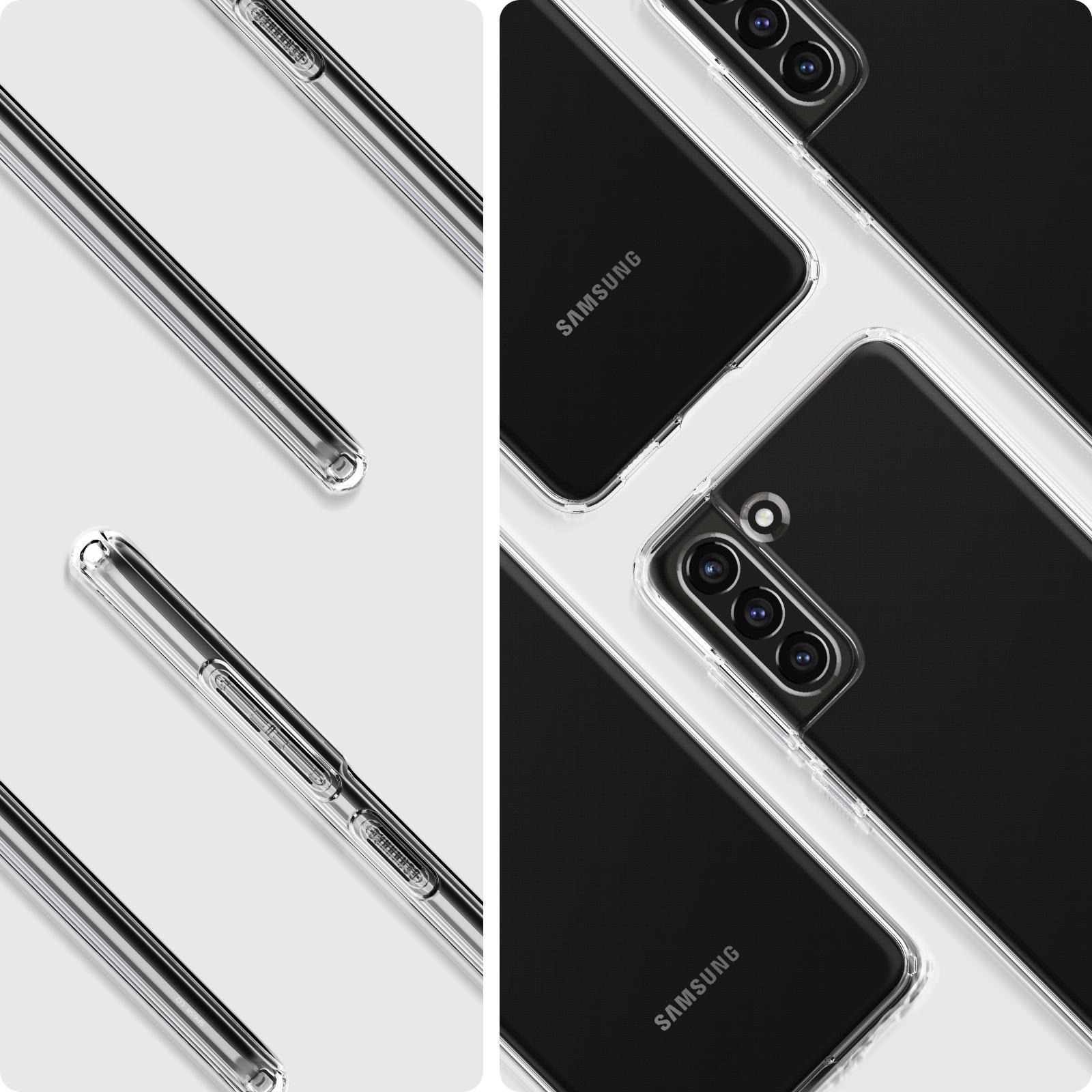 Case Samsung Galaxy S21 FE Spigen Liquid Crystal Slim Clear TPU Casing