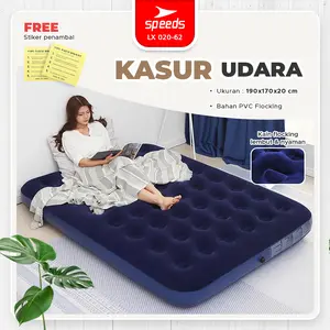 SPEEDS Matras Angin Single/Double Kasur Tiup Inflatable Bed Air Sleeping Bed Camping Rumahan Outdoor Indoor Kasur Tidur 020-62