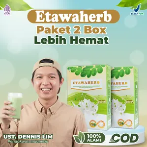 Etawaherb Original 2 BOX - Susu Kambing Etawa & Daun Kelor untuk Bantu Kolesterol | Minuman Herbal Alami Bantu Turunkan Kolesterol Jahat LDL, Jaga HDL Stabil, Lancarkan Aliran Darah, Aman untuk Jantung & Lambung, Tanpa Efek Samping, BPOM Halal, COD