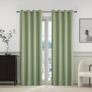 CASA RUYI Cortina De Algodón Resistente De Color Sólido 137*230CM  Resistente Al Desgaste  Duradera Y Con Buena Textura Gruesa Y Anti-Arrugas