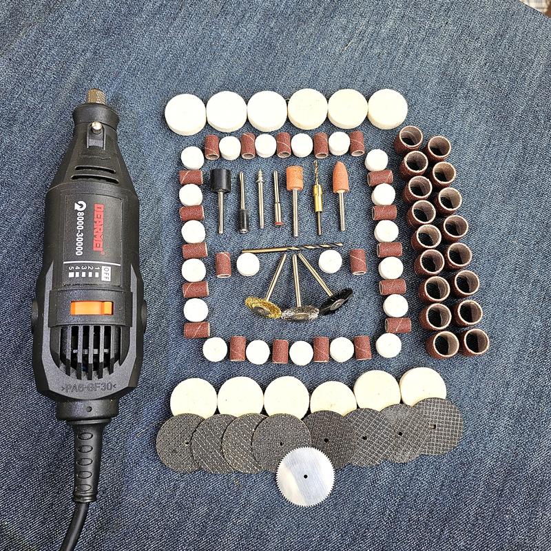 MÁY KHOAN MÀI CẮT MINI CẦM TAY CỰC MẠNH KÈM 102 CHI TIẾT KHOAN CẮT MÀI ĐÁNH BÓNG