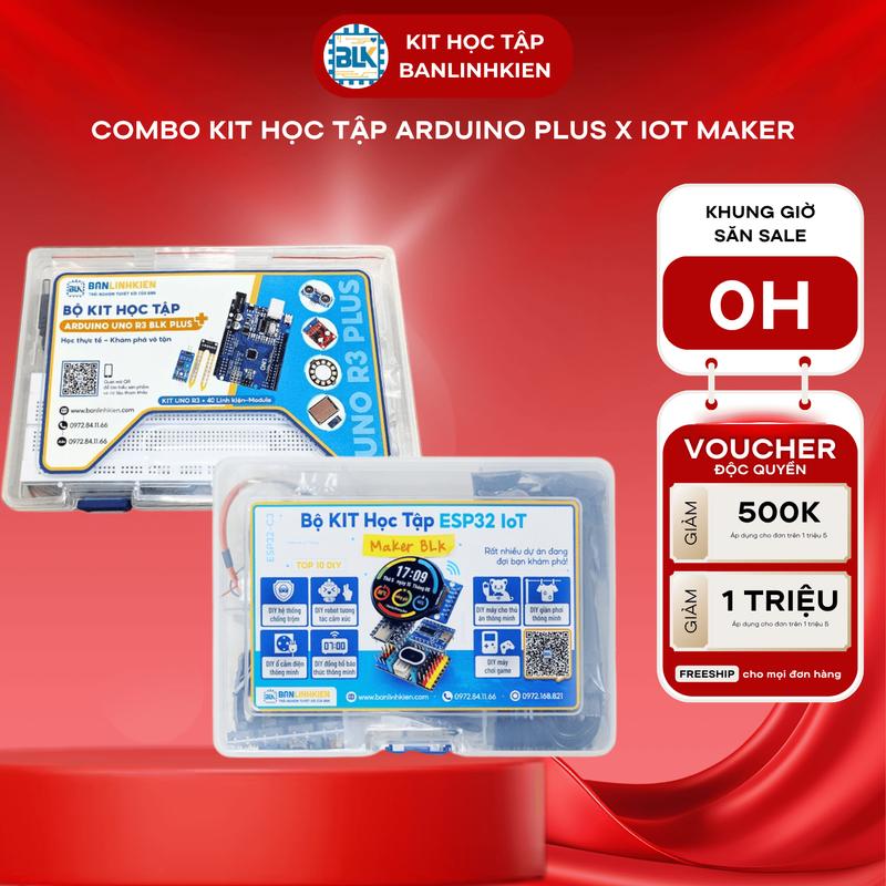 Combo kit học tập Arduino ESP32 IOT dành cho người mới bắt đầu lập trình C/C++…