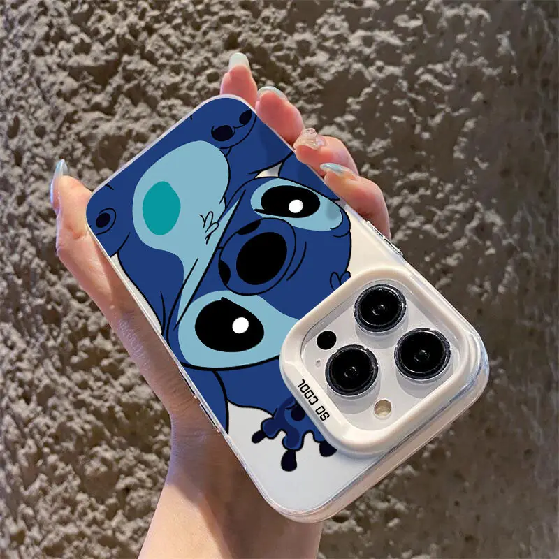WH - Matte Hard Casing Hp iPhone 15 promax anime Lucu Disney Stitch case Tahan Guncangan ponsel casing ip Untuk iPhone 15 14 13 12 11 Pro MAX XsMax Xr X 7+ 8Plus Anti Sidik Antigores Shockproof Case