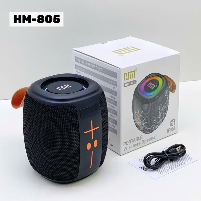 Loa bluetooth HM-805 Phiên Bản 2025 Có TWS Kết Nối 2 Loa Làm 1,Kháng Nước ,Chân Sạc type C, Kết Nối Bluetooth,Khe Cắm Thẻ Nhớ,USB