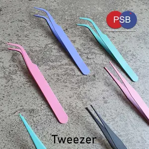 Tweezer Pinset Bengkok Lurus serbaguna / Alat Penjepit